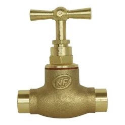 - Robinet d'arrêt à potence à souder - Pour tube cuivre 12mm - Laiton brut-Somatherm for you Outlet