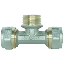 - Té à visser pour tube Multicouche diam 16 Mâle 15/21 au centre : diam 16 -M15/21-diam 16^Somatherm for you Outlet