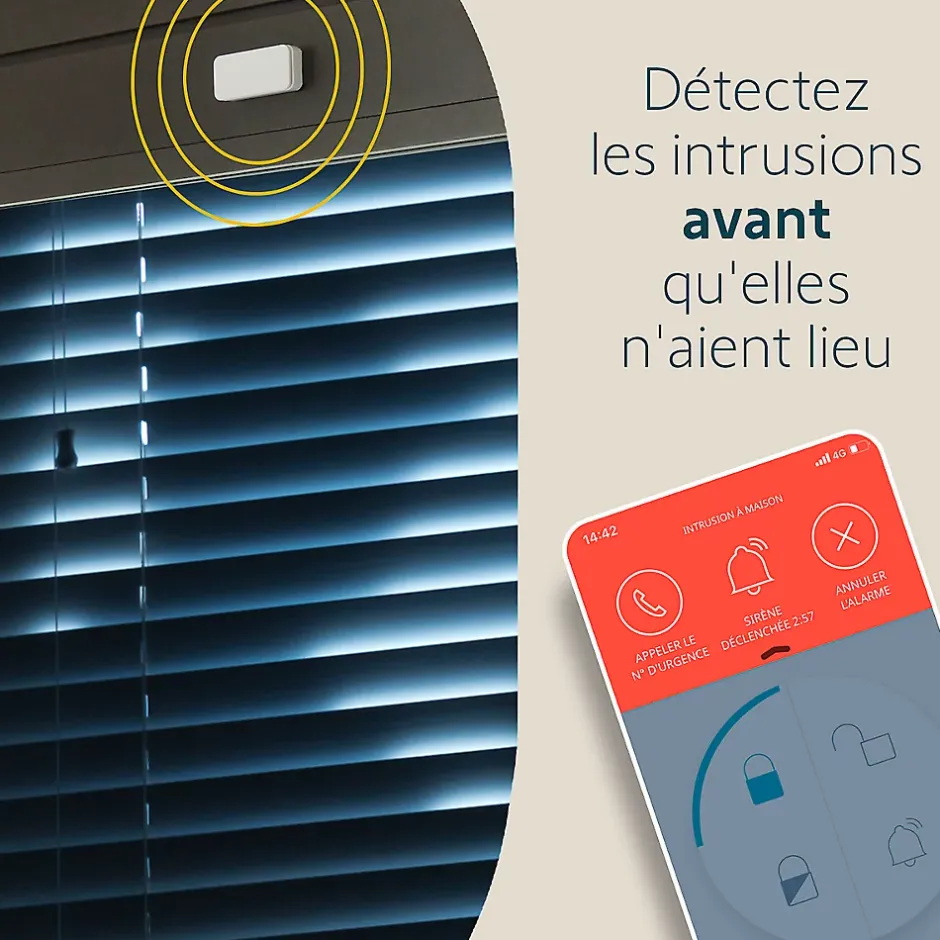 1875278 - Home Alarm Essential Max, Alarme maison complète avec sirène & IntelliTAG® compatible Amazon Alexa, Assistant Google & TaHoma® switch^Somfy Hot
