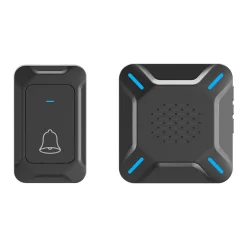 Sonnette extérieure sans fil étanche IP68, portée de 300 m, volume réglable sur 5 niveaux, 58 sonneries (noir)-Deko Clearance