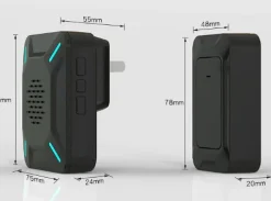 Sonnette extérieure sans fil étanche IP68, portée de 300 m, volume réglable sur 5 niveaux, 58 sonneries (noir)-Deko Clearance