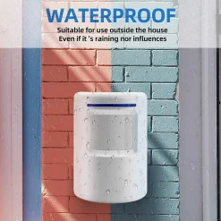 Sonnette électrique sans fil avec 1 récepteur et 1 détecteur de mouvement PIR, blanche-Deko Sale