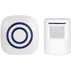 Sonnette électrique sans fil avec 1 récepteur et 1 détecteur de mouvement PIR, blanche-Deko Sale