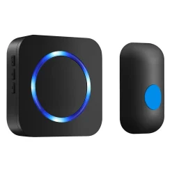 Sonnette électronique sans fil longue portée 300 m, étanche, avec récepteur extérieur enfichable-Deko Best