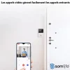 Sonnette portier app tuya smart life autonome sans fils alerte direct smartphone, vision nocture carillon fourni^Somlife Online