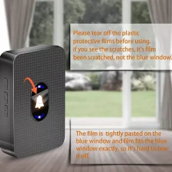 Sonnette sans Fil Exterieur Etanche, 300M Sonnette de Porte IP55 Étanche Carillon Electronique,55 Mélodies, 5 Niveaux Volumes, LED^Deko Discount