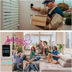 Sonnette sans fil extérieure automatique étanche sans pile monobloc^Deko Discount
