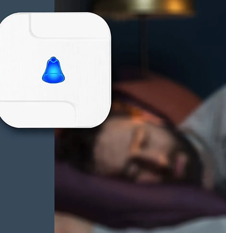 Sonnette sans fil étanche avec émetteur extérieur à piles et récepteur intérieur, 55 sonneries, blanc^Deko New