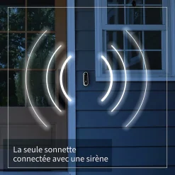 Sonnette vidéo sans fil connectée noire^Arlo Online