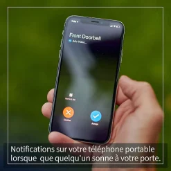 Sonnette vidéo sans fil connectée noire^Arlo Online