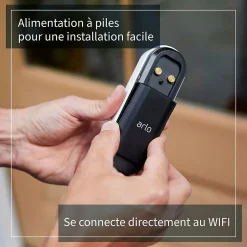 Sonnette vidéo sans fil connectée noire^Arlo Online