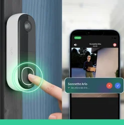 Sonnette vidéo sans fil connectée Essential2 2k blanc-Arlo New