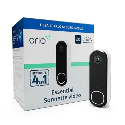 Sonnette vidéo sans fil connectée Essential2 2k blanc-Arlo New