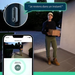 Sonnette vidéo sans fil connectée Essential2 2k blanc-Arlo New