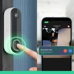 Sonnette vidéo sans fil connectée Essential2 2k blanc-Arlo New
