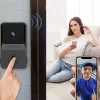 Sonnette vidéo sans fil, compatible avec sonnette intelligente, connexion sans fil, caméra 1080p (avec batterie)-Deko Best