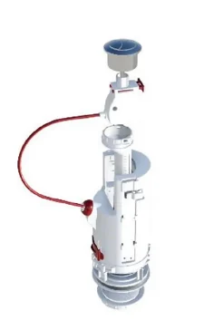 Soupape DUAL 6 surverse centrale 3/6 litres et robinet SX à flotteur télescopique- - Robinet flotteur et mécanisme^Dubourgel Best