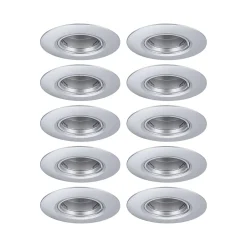 Spot encastré Kit de 10 fixe rond 90mm GU10 max. 10x10W 230V gradable Chrome mat^Paulmann Discount