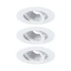 Spot encastré Kit de 3 orientable rond 90mm 30 GU10 max. 3x10W 230V gradable Blanc-Paulmann Clearance