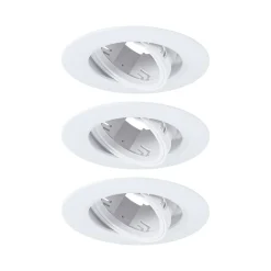 Spot encastré Kit de 3 orientable rond 90mm 30 GU10 max. 3x10W 230V gradable Blanc-Paulmann Clearance