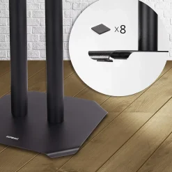 SPS1022-60 Pieds enceintes 60 cm lestables avec du sable Cônes anti vibrations Set de 2 pour hifi stéréo home cinema^Duronic Discount