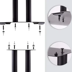 SPS1022-80 Pieds enceintes 80 cm lestables avec du sable Cônes anti vibrations Set de 2 pour hifi stéréo home cinema^Duronic Best