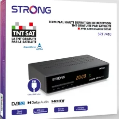 SRT 7410 Décodeur Satellite TNTSAT Astra + Carte TNTSAT + Câble HDMI Offert^Strong Sale