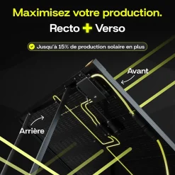PLAY2, Kit 3 panneaux solaires complet 1380W bifacial, 3 Stations solaire livrées assemblées, installation sol ou mur^Sunology New
