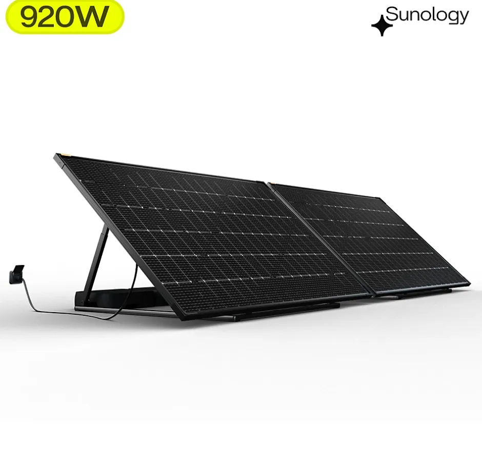 PLAY2, Kit 2 panneaux solaires complet 920W bifacial, 2 Stations solaire livrées assemblées, Installation sol ou mur^Sunology Discount