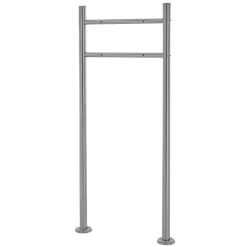 Support de boîte aux lettres acier inoxydable argent support modern 55x120x9 cm-Ml-Design Best