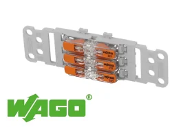 Support de fixation borne inline 3 voies^Wago Discount