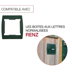Support grillage rigide & palissade Vert mat sablé RAL 6005MS^Renz Discount