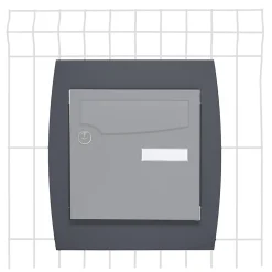 Support grillage rigide & palissade Gris anthr. mat sablé RAL 7016MS^Renz New
