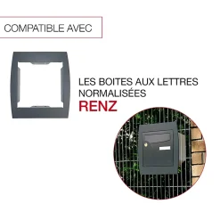 Support grillage rigide & palissade Gris anthr. mat sablé RAL 7016MS^Renz New