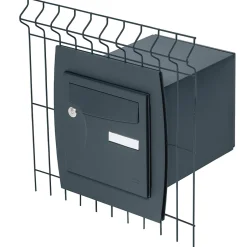 Support grillage rigide & palissade Gris anthr. mat sablé RAL 7016MS^Renz New