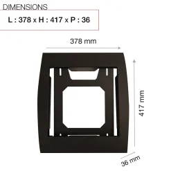 Support grillage rigide & palissade Noir mat sablé RAL 9005MS^Renz Outlet