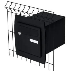 Support grillage rigide & palissade Noir mat sablé RAL 9005MS^Renz Outlet