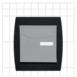 Support grillage rigide & palissade Noir mat sablé RAL 9005MS^Renz Outlet