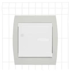 Support grillage rigide & palissade Blanc crème mat sablé RAL 9010MS-Renz Hot