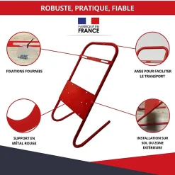 Support pour coffret électrique de chantier - Compatible Monophasé & Triphasé - Socle Métallique 635 x 265 mm-Atole Outlet
