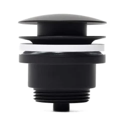 Bonde clic-clac 5/4 avec trop plein pour lavabos et vasques, noir mat (VF785BL)-Swiss Aqua Technologies Online