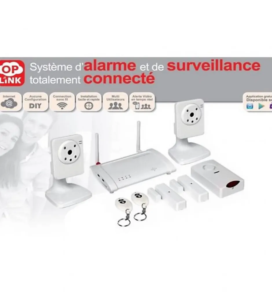 Système Alarme et video Surveillance Wifi Maison Connecté PackOP Link 110764^Avidsen Sale