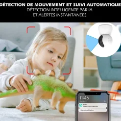 Système d'alarme connecté Caméra rotative 4MP avec Sirène intégrée-Kyf Outlet