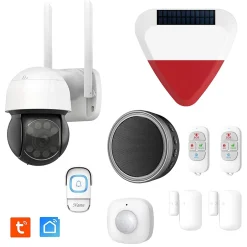 Système d'alarme 868Mhz Wifi, sirène extérieure solaire ,caméra IP-Kyf New