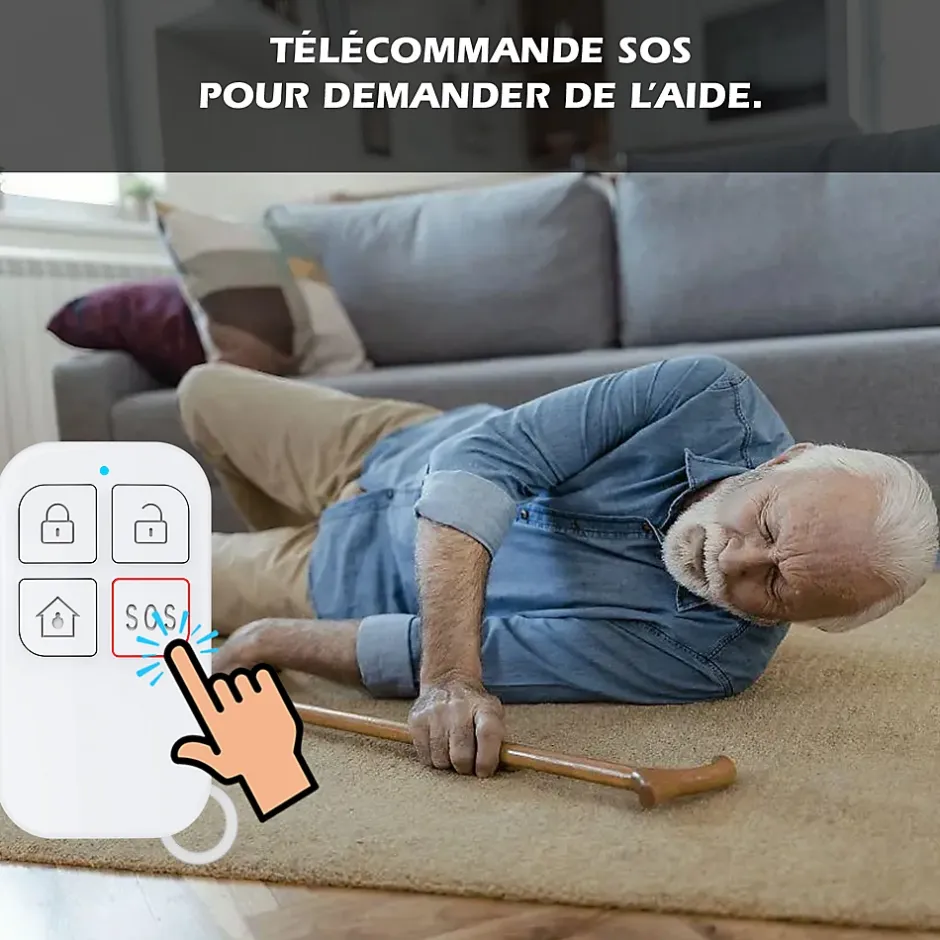 Système d'alarme étendu connecté Caméra rotative 4MP avec Sirène intégrée-Kyf Sale