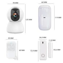 Système d'alarme étendu connecté Caméra rotative 4MP avec Sirène intégrée-Kyf Sale