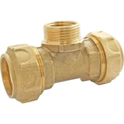Té laiton pour PE Ø25 - Mâle au centre 20/27 (3/4")-Somatherm for you Outlet