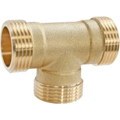 Té laiton triple Mâle 20/27 (3/4"), lot de 2-Somatherm for you Outlet