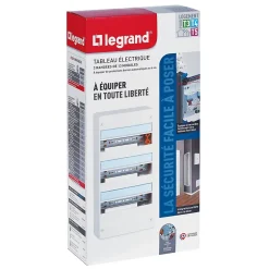 Tableau électrique à équiper 3 rangées - 39 modules-Legrand Clearance