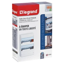 Tableau électrique à équiper 2 rangées - 26 modules-Legrand Discount